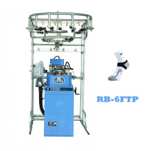 mechanical manual rb 6ftp terry and plain socks weaving machine for knitting cotton sock